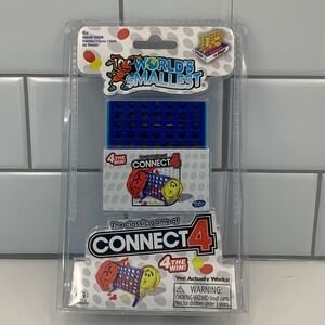 Worlds Smallest Connect 4 Miniature Game Super Impulse Hasbro 5059 New‎